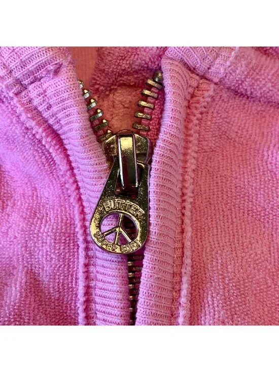 BUTTER Super Soft Girls Terry Cloth Romper 4T 3-4 Pink Sparkly Summer Playsuit - Picture 6 of 8